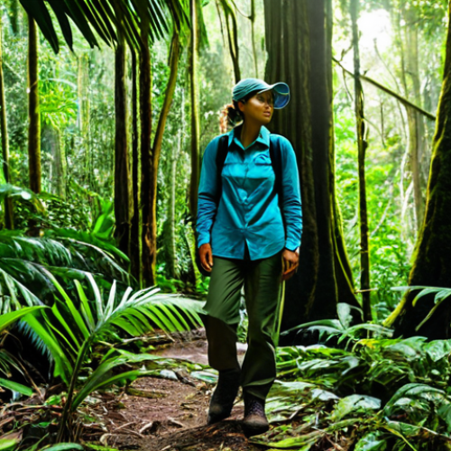 Home 19 'Eua National Park Scene**
"A fully clothed female hiker wearing appropriate outdoor gear (hiking boots, modest pants, long-sleeved shirt) stands in a lush, green rainforest in 'Eua National Park, Tonga. Towering trees with dappled sunlight filtering through the canopy. Birdlife visible in the distance. Safe for work, appropriate content, perfect anatomy, natural proportions, professional photography, high quality, family-friendly."
**