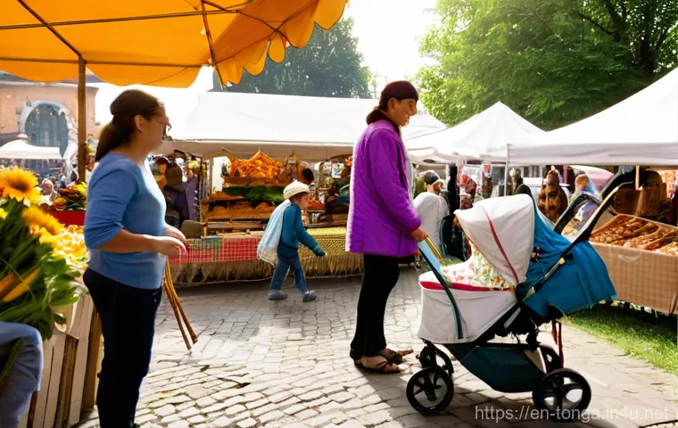 통가 내 정치 체제 및 선거 - **Prompt:** A bustling and vibrant community festival during the golden hour, set in a picturesque t...