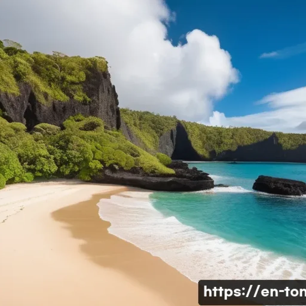 통가 유명한 영화 촬영지 - **"Tonga's Untouched Volcanic Coastline":** A breathtaking wide-angle shot of a pristine, rugged coa...